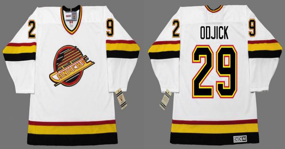 2019 Men Vancouver Canucks #29 Odjick White CCM NHL jerseys->vancouver canucks->NHL Jersey